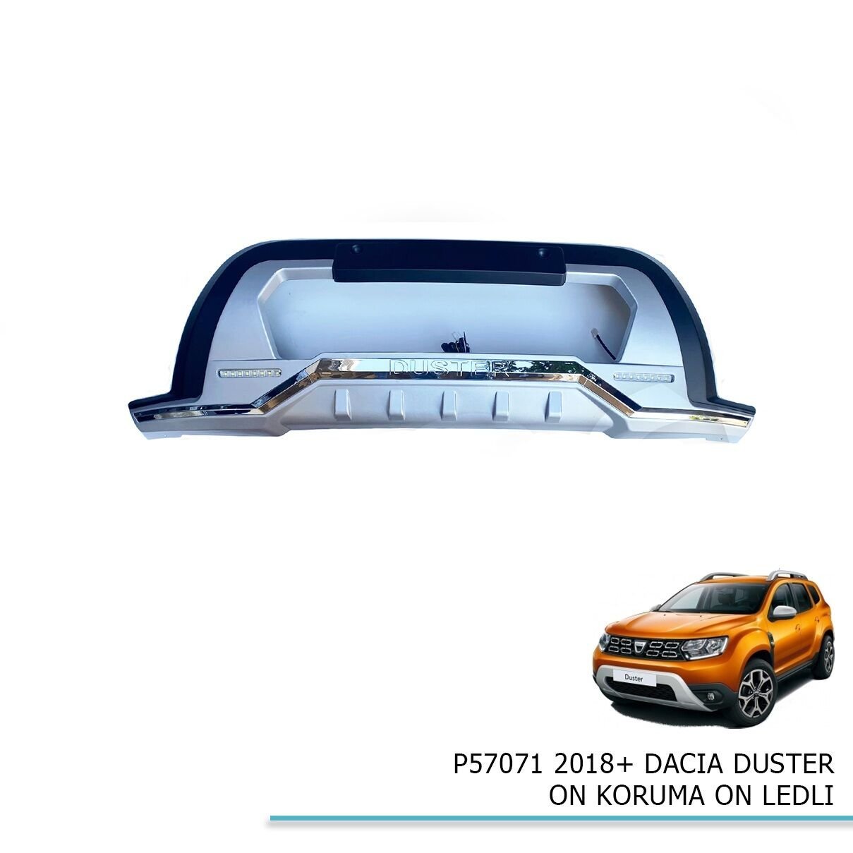 Dacia Duster 2018-2020 Ledli Ön Tampon Koruma