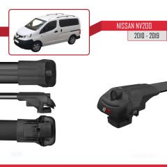 Nissan NV200 2010-2019 Arası ile uyumlu ACE-1 Ara Atkı Tavan Barı SİYAH 4 ADET BAR