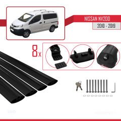 Nissan NV200 2010-2019 Arası ile uyumlu ACE-1 Ara Atkı Tavan Barı SİYAH 4 ADET BAR