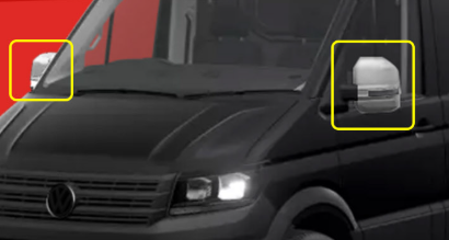 Volkswagen Uyumlu Crafter 2018+ Ayna Kapağı Abs Krom