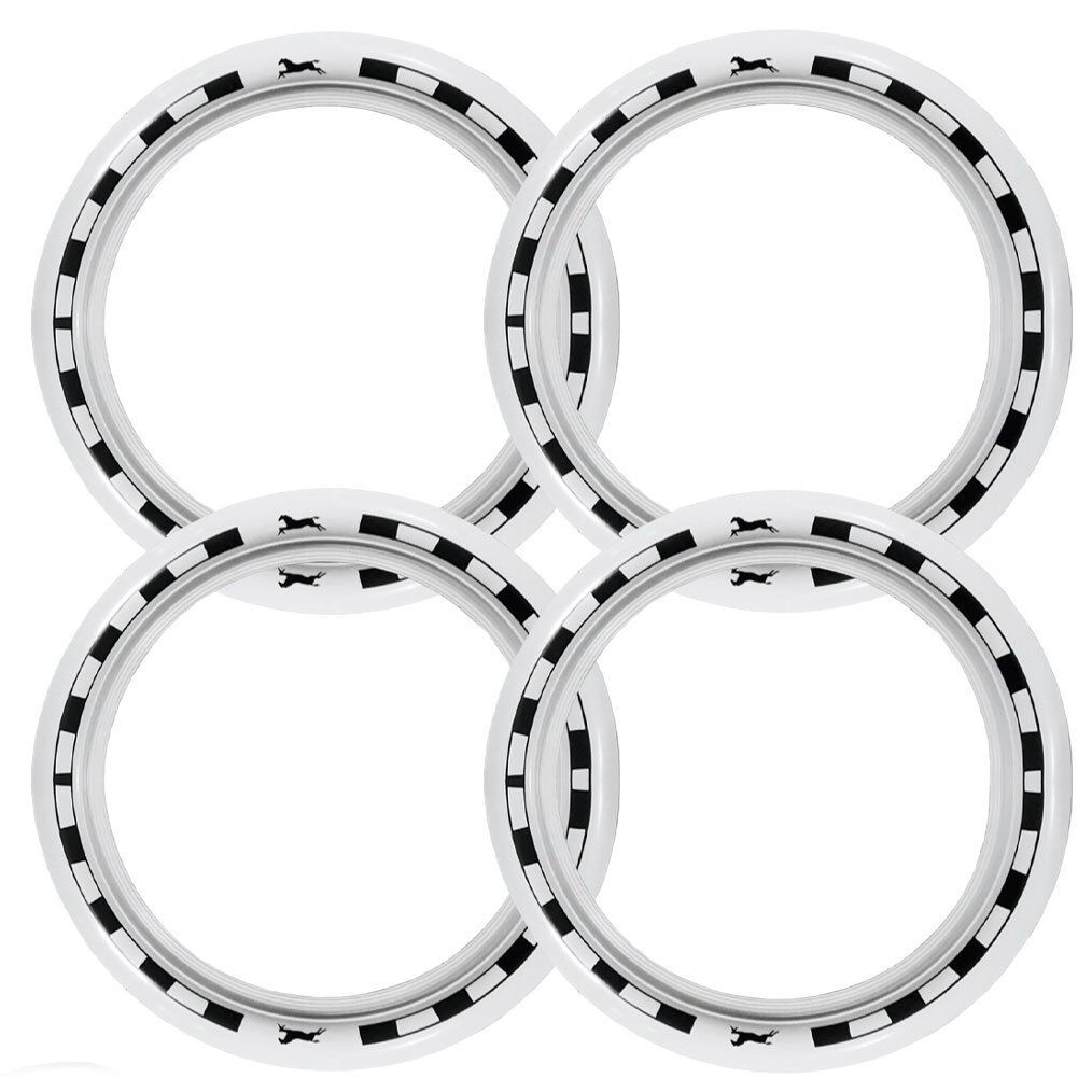 Skoda Uyumlu 14 Jant At Desenli Lastik Yanağı Beyaz Renk 1 Takım 4 Adet