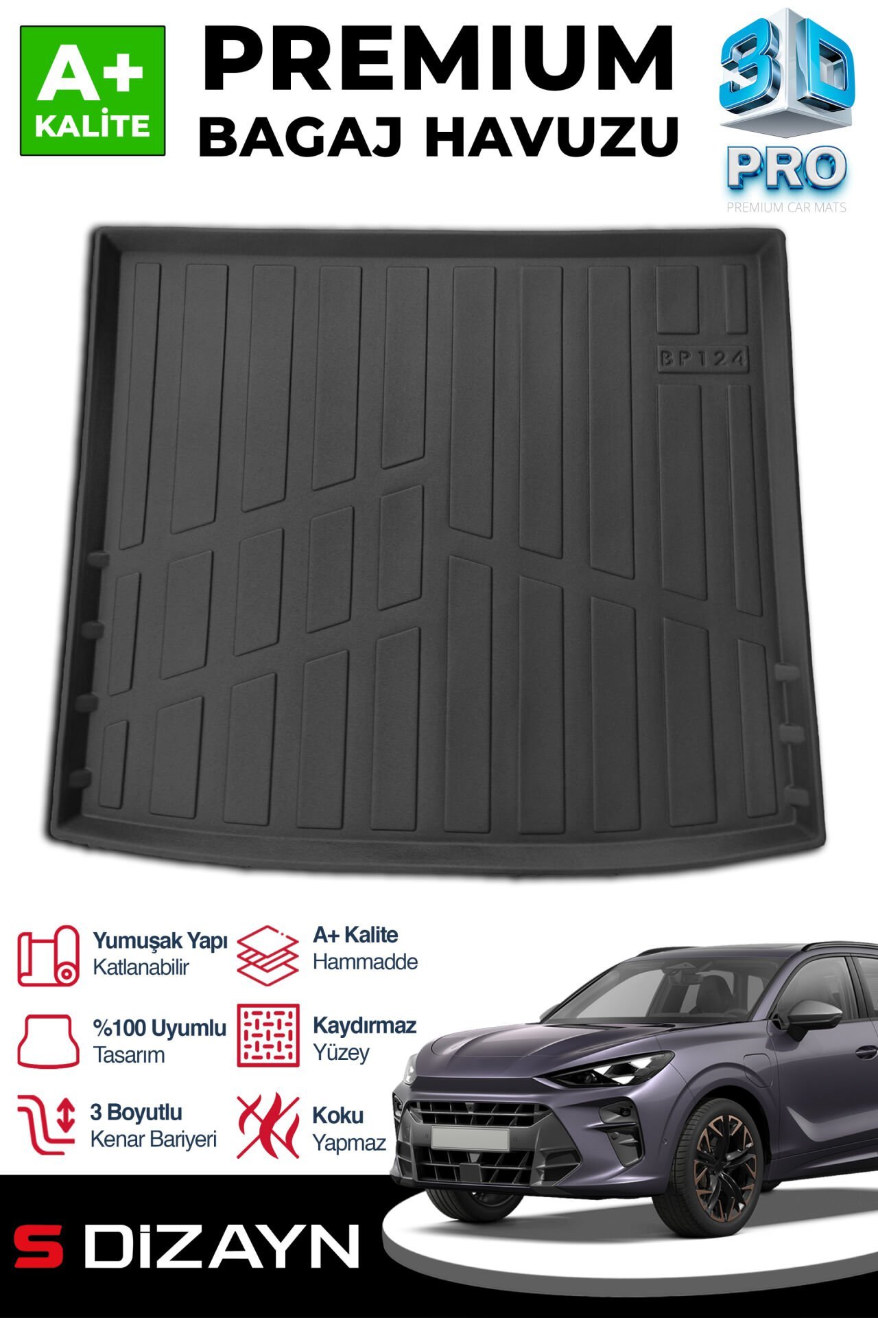S-Dizayn Cupra Terramar 3D Pro Bagaj Havuzu Üst Bagaj 2025 Üzeri A+ Kalite