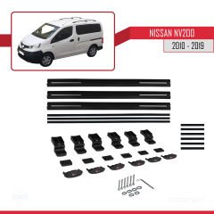 Nissan NV200 2010-2019 Arası ile uyumlu Basic Ara Atkı Tavan Barı SİYAH 3 ADET BAR