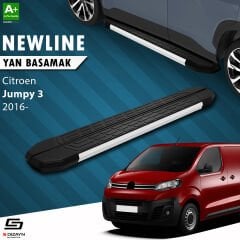 S-Dizayn Citroen Jumpy 3 Kısa Şase NewLine Aluminyum Yan Basamak 213 Cm 2016 Üzeri A+ Kalite