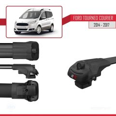 Ford Tourneo Courier 2014-2017 Arası ile uyumlu ACE-1 Ara Atkı Tavan Barı SİYAH 4 ADET BAR