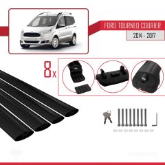 Ford Tourneo Courier 2014-2017 Arası ile uyumlu ACE-1 Ara Atkı Tavan Barı SİYAH 4 ADET BAR