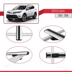 Toyota RAV4 2013-2018 Arası ile uyumlu Basic Model Ara Atkı Tavan Barı GRİ 3 ADET