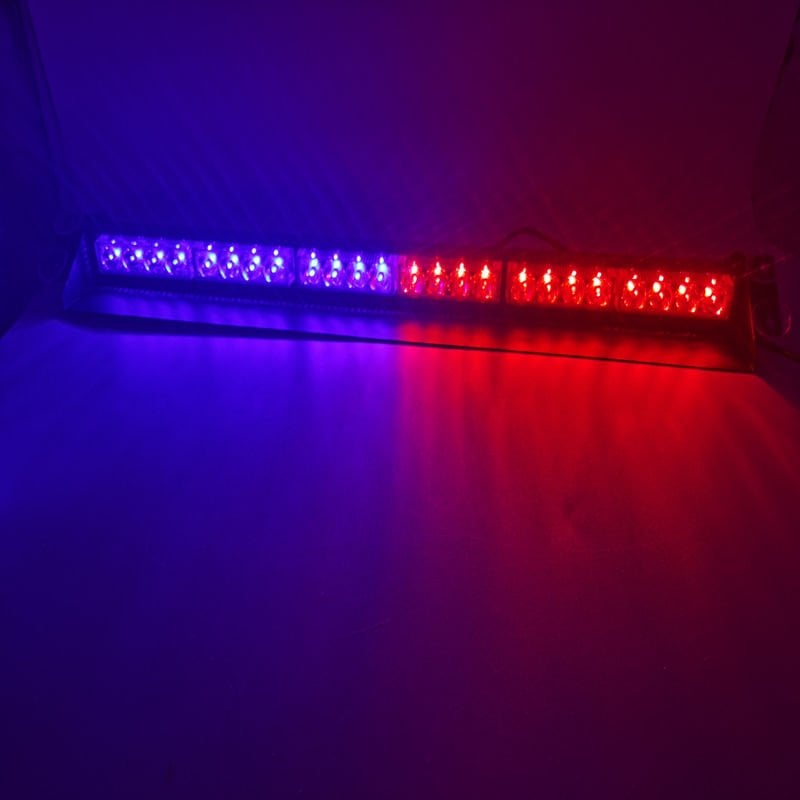 Çakar lamba 70cm 12-30v vantuzlu 24 ledli kırmızı-mavi / LAPA541
