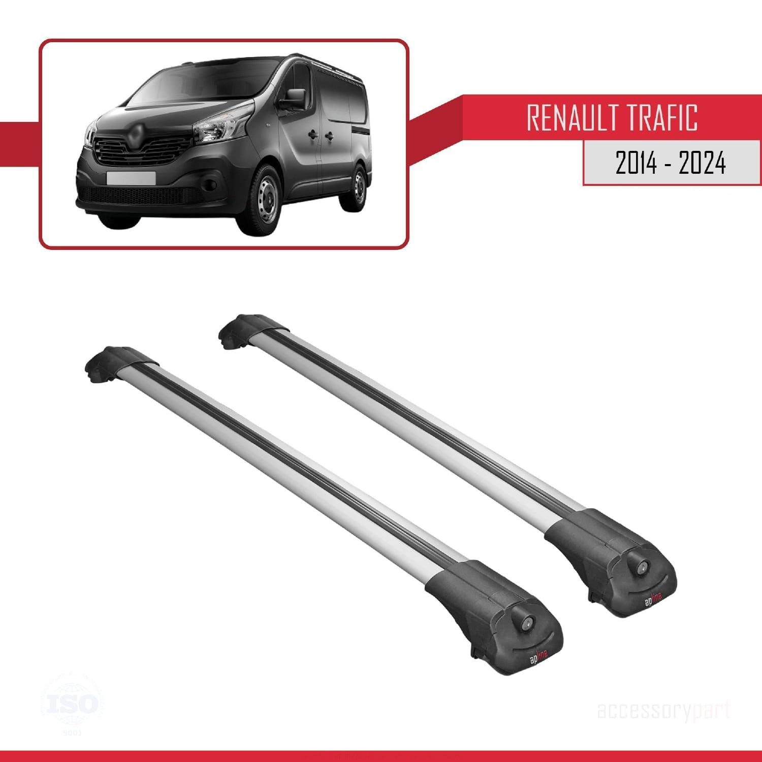 Renault Trafic 2014 ve Sonrası ile uyumlu ACE-1 Ara Atkı Tavan Barı GRİ