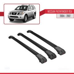 Nissan Pathfinder (R51) 2004-2012 Arası ile uyumlu ACE-1 Ara Atkı Tavan Barı SİYAH 3 ADET BAR