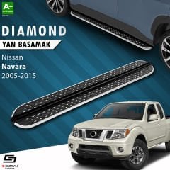 S-Dizayn Nissan Navara 2 Diamond Krom Yan Basamak 203 Cm 2005-2015