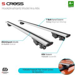 Bmw X6 Uyumlu (F16) 2015-2019 Hook Anahtarlı Model Gri Ara Atkı A+ Kalite Parça