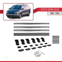 Toyota Sienna (XL10) 1998-2003 Arası ile uyumlu Basic Model Ara Atkı Tavan Barı GRİ 3 ADET
