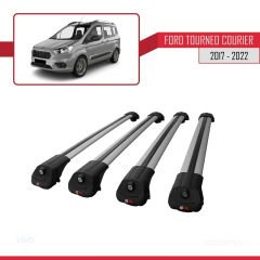 Ford Tourneo Courier 2017-2022 Arası ile uyumlu ACE-1 Ara Atkı Tavan Barı GRİ 4 ADET BAR