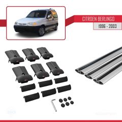 Citroen Berlingo 1996-2003 Arası ile uyumlu FLY Model Ara Atkı Tavan Barı GRİ 3 ADET BAR