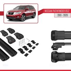 Nissan Pathfinder (R52) 2013-2020 Arası ile uyumlu ACE-1 Ara Atkı Tavan Barı SİYAH