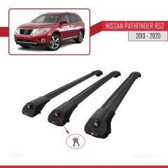 Nissan Pathfinder (R52) 2013-2020 Arası ile uyumlu ACE-1 Ara Atkı Tavan Barı SİYAH 3 ADET BAR