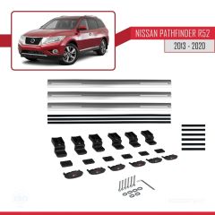 Nissan Pathfinder (R52) 2013-2020 Arası ile uyumlu Basic Model Ara Atkı Tavan Barı GRİ 3 ADET