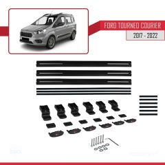 Ford Tourneo Courier 2017-2022 Arası ile uyumlu Basic Model Ara Atkı Tavan Barı SİYAH 3 ADET