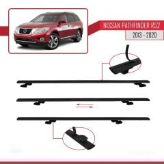 Nissan Pathfinder (R52) 2013-2020 Arası ile uyumlu Basic Model Ara Atkı Tavan Barı SİYAH 3 ADET