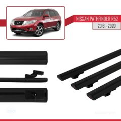 Nissan Pathfinder (R52) 2013-2020 Arası ile uyumlu Basic Model Ara Atkı Tavan Barı SİYAH 3 ADET
