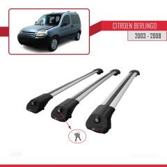 Citroen Berlingo 2003-2008 Arası ile uyumlu ACE-1 Ara Atkı Tavan Barı GRİ 3 ADET BAR