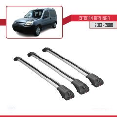Citroen Berlingo 2003-2008 Arası ile uyumlu ACE-1 Ara Atkı Tavan Barı GRİ 3 ADET BAR