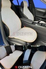S-Dizayn Oto Koltuk Koruyucu Kılıf Set Krem Universal 2+3 Parça Ön Arka