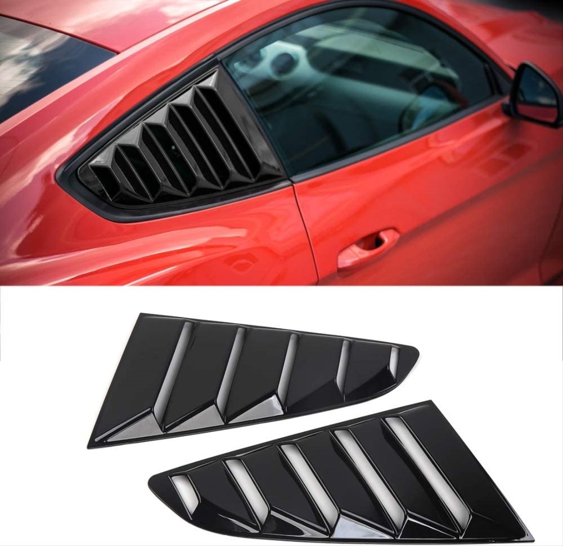 Ford Mustang Uyumlu 2015-2020 Kelebek Cam Kaplama - Piano Black