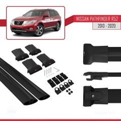 Nissan Pathfinder (R52) 2013-2020 Arası ile uyumlu FLY Model Ara Atkı Tavan Barı SİYAH