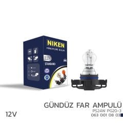 Niken 12V PS24W Gündüz Far Ampulü (PG20-3) 10’Lu