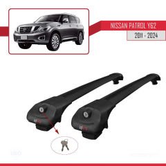 Nissan Patrol Y62 2011 ve Sonrası ile uyumlu ACE-1 Ara Atkı Tavan Barı SİYAH