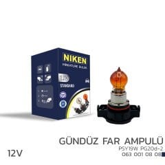 Niken 12V PSY19W Gündüz Far Ampulü (PG20d-2) AMBER 10’Lu