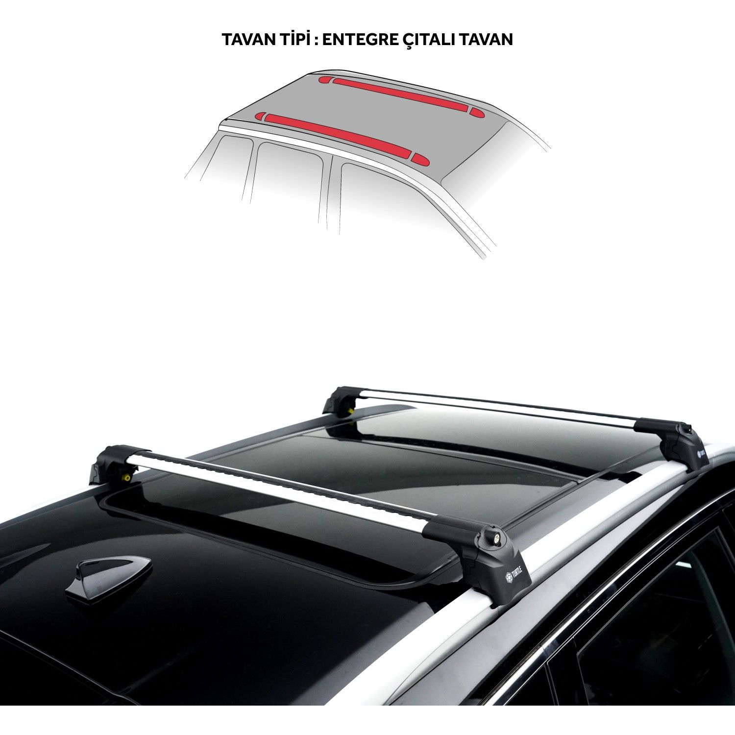 Turtle Chery Uyumlu Tiggo 7 Pro Suv -20 Turtle Air2 Ara Atkı Gri