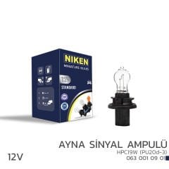 Niken 12V HPC19W Ayna Sinyal Ampulü (PU20d-3) 10’Lu