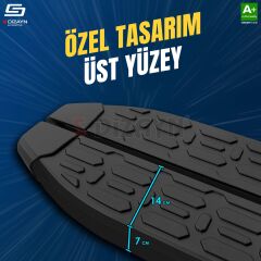 S-Dizayn Volvo XC90 2 Evo Siyah Yan Basamak 193 Cm 2015 Üzeri