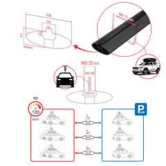 Land Rover Range Rover Sport (L320) 2005-2013 Arası ile uyumlu ACE-1 Ara Atkı Tavan Barı SİYAH