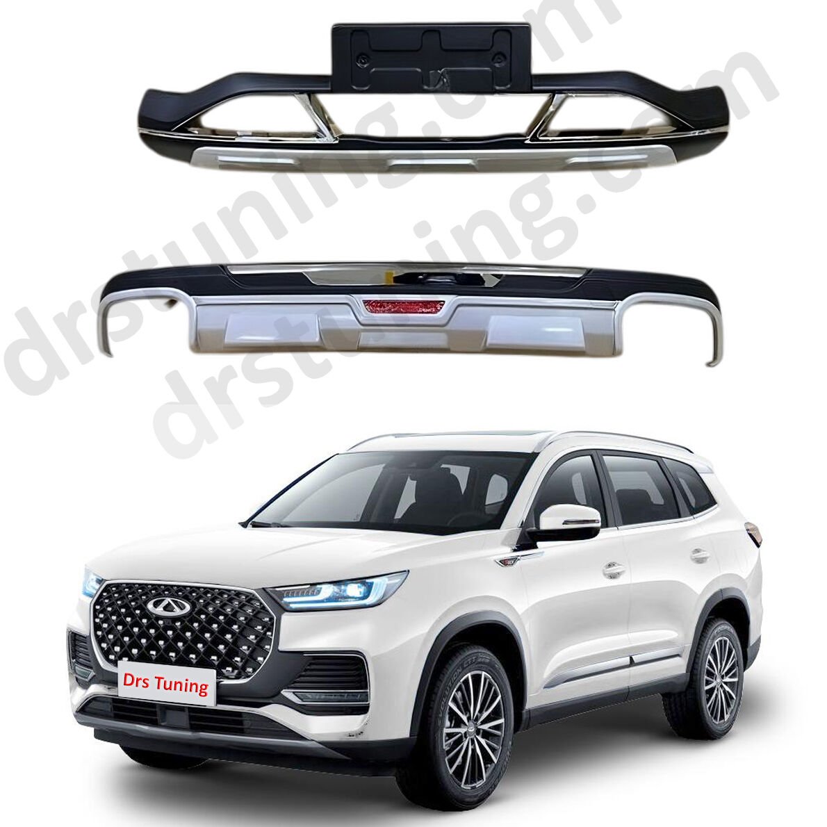 Chery Tiggo 8 Pro Max 2024+ Sonrası Ön Arka Koruma Difüzör (İthal)