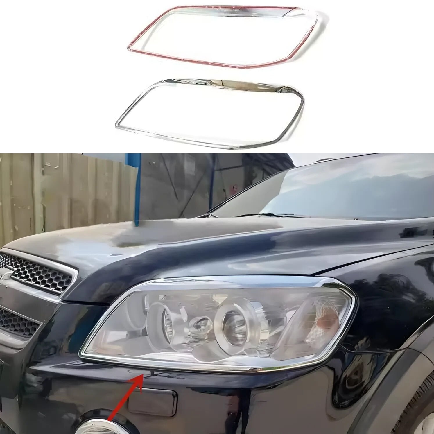 Chevrolet Captiva 2006+ Sonrası Far Çerçevesi ABS Krom (İthal)