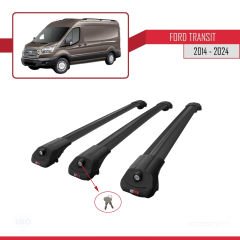 Ford Transit 2014 ve Sonrası ile uyumlu ACE-1 Ara Atkı Tavan Barı SİYAH 3 ADET BAR