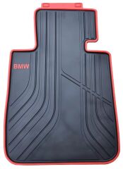 Bmw F33 Uyumlu Paspas Takımı Lateks Siyah Kırmızı Kenar