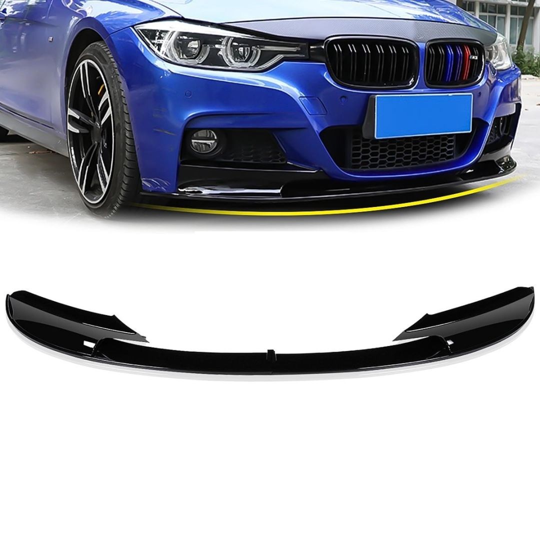 Bmw 3 Uyumlu Serisi F30 2012-2018 M Sport Ön Lıp - Piano Black (3 Parça)