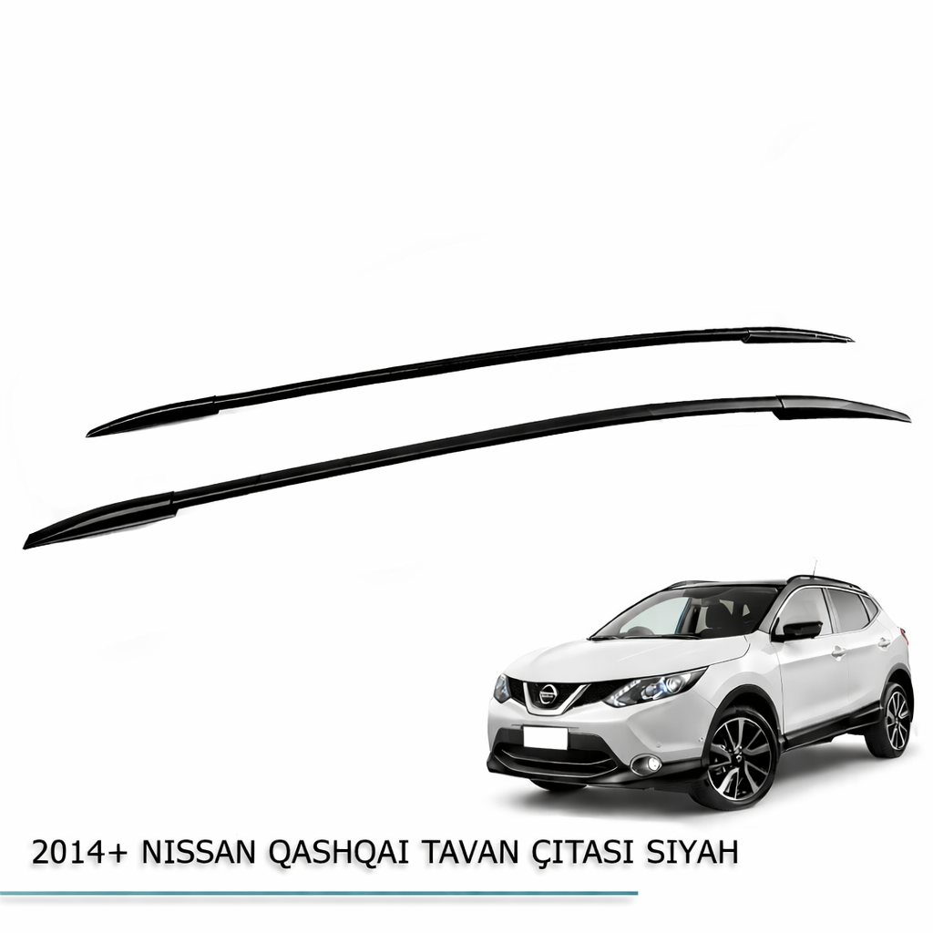 Nissan Qashqai 2014-2018 Tavan Çıtası Parlak Siyah