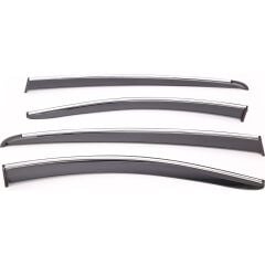 Sunplex FIAT Uyumlu EGEA / FIAT Uyumlu TIPO 2015 Sonrası Chrome Style 4 Lü Set Kromlu Cam Rüzgarlığı Ön Ve Arka Parça