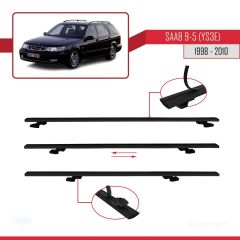 Saab 9-5 (YS3E) 1998-2010 Arası ile uyumlu Basic Model Ara Atkı Tavan Barı SİYAH 3 ADET