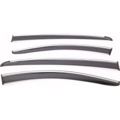 Sunplex HONDA Uyumlu CITY 2019 Sonrası Chrome Style 4 Lü Set Kromlu Cam Rüzgarlığı Ön Ve Arka Parça