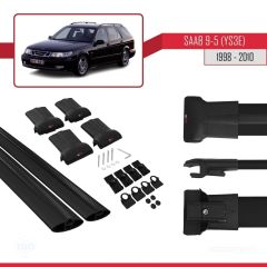 Saab 9-5 (YS3E) 1998-2010 Arası ile Uyumlu FLY Model Ara Atkı Tavan Barı SİYAH