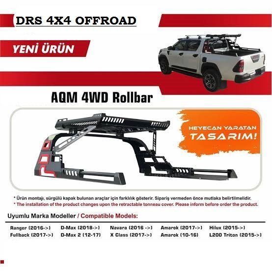 Mitsubishi L200 Uyumlu Triton 2015-Rollbar Drs 4X4 Offroad