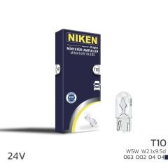 Niken 24V T10 Park Ampulü (W5W)W2.1X9.5D 10 LU