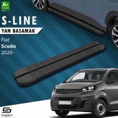 S-Dizayn Fiat Scudo 3 Uzun Şase S-Line Siyah Yan Basamak 243 Cm 2020 Üzeri A+ Kalite